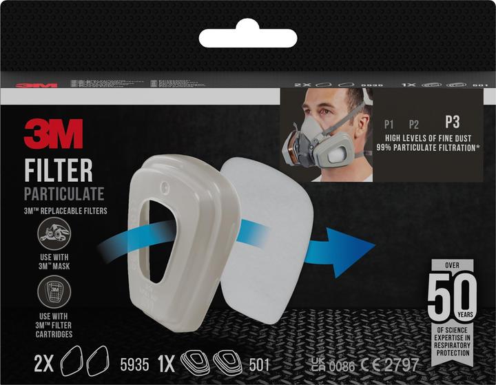 Produktbild 3M Partikelfilter (Atemschutzmaske Ersatzfilter)