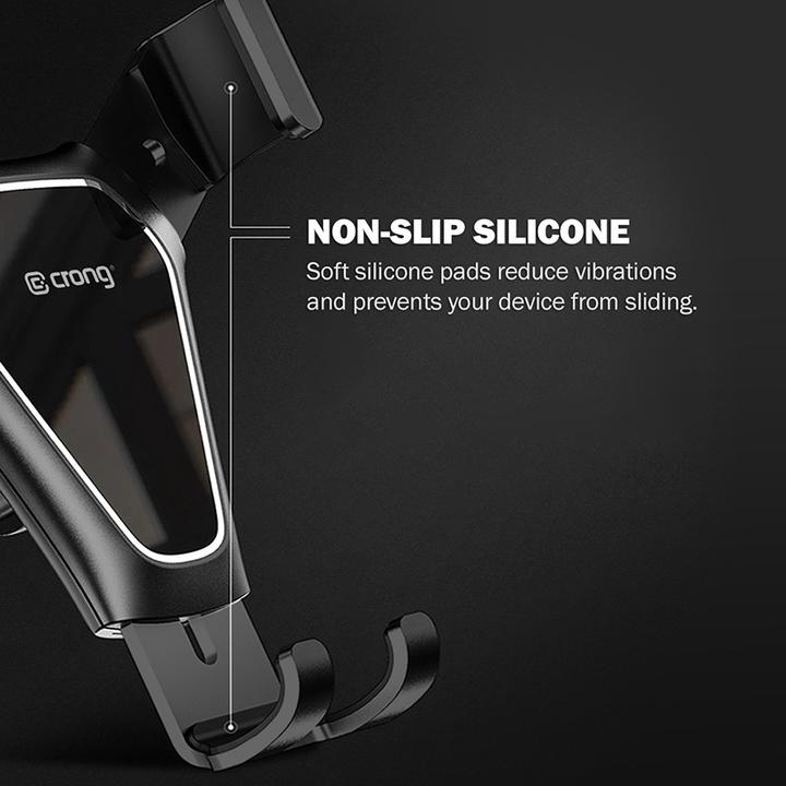 Actual product image Crong Gravity Auto-Clip CRG-CH4-BLK car mount
