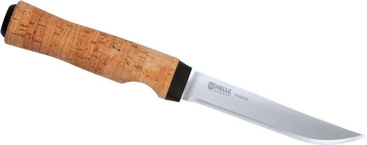 Actual product image Helle Fishing knife HELLEFISK, Sandvik 12C27 steel, stainless, leather sheath (12.30 cm)