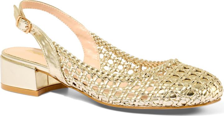 Produktbild Joe Browns Woven Metallic Block Heel Sling Back Shoes (39)