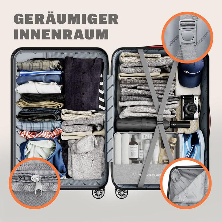 Produktbild Monzana Kofferset (89 l, Handgepäck (bis 50l), M (50 - 90l), L (90 - 115l))