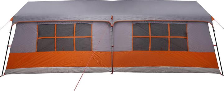 Produktbild VidaXL Campingzelt mit Fenstern Grau und Orange 12-Personen Wasserdicht (Kuppelzelt)