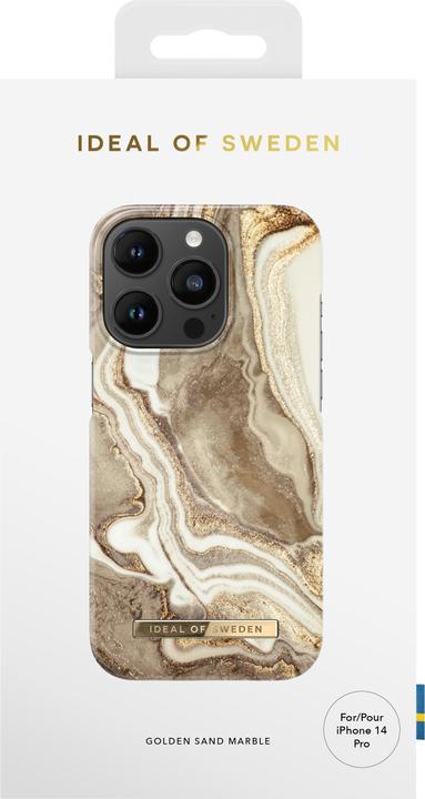 Actual product image iDeal Of Sweden Designer Cover Golden Sand Marble (Apple iPhone 14 Pro)