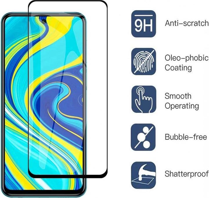 Actual product image Screenguard Xiaomi Redmi Note 9S Full Screen Protective Glass Film 2.5D 9H (1 Piece, Xiaomi Redmi Note 9S)