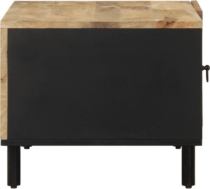 Immagine prodotto VidaXL Tavolino Tavolino da salotto Tavolo Nero Legno di mango grezzo (80 x 50 x 40 cm)