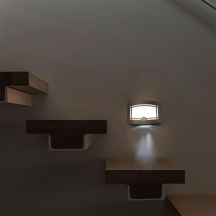 Image du produit Casativo Applique murale LED, 2 modes d'éclairage, capteur de mouvement PIR & de lumière (40 lm)