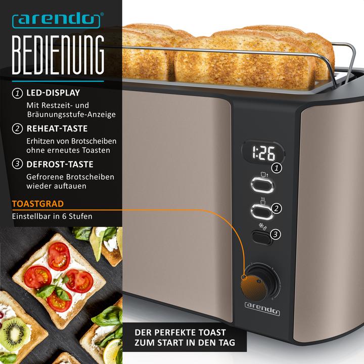 Immagine prodotto Arendo Set per la colazione, bollitore in acciaio inox da 1,5 l con selezione della temperatura e (1.50 l)