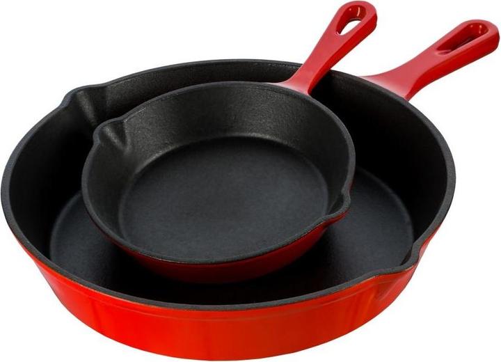 Immagine prodotto padella in ghisa smaltata, 25 cm, rosso (25 cm, Padella per friggere, Ghisa)