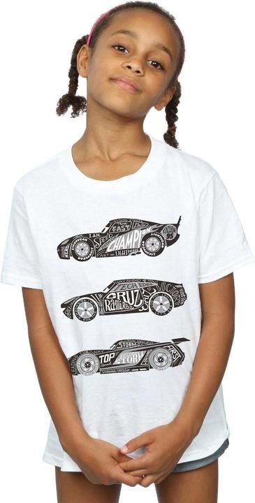 Immagine prodotto Disney Cars Text Racers Maglietta Ragazze (152, 158)