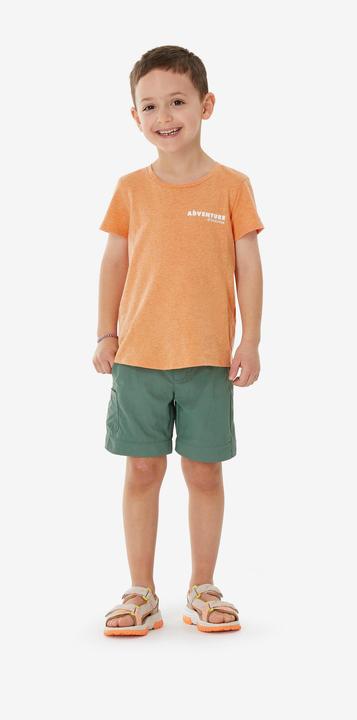 Actual product image Quechua Kids’ convertible hiking trousers, 2-6 years, MH500 - Green (92, 94, 96, 98, 102, 104, 106, 110, 116, 122, 100 A, 115 A, 120 B, 105 A, 95 A)