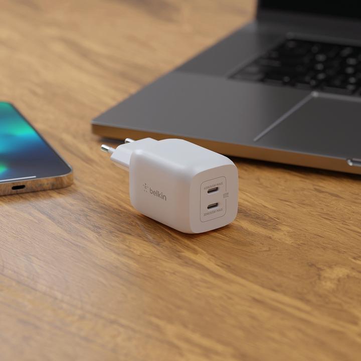 Actual product image Belkin Boost Charge Pro 2-Port GaN Charger (65 W)
