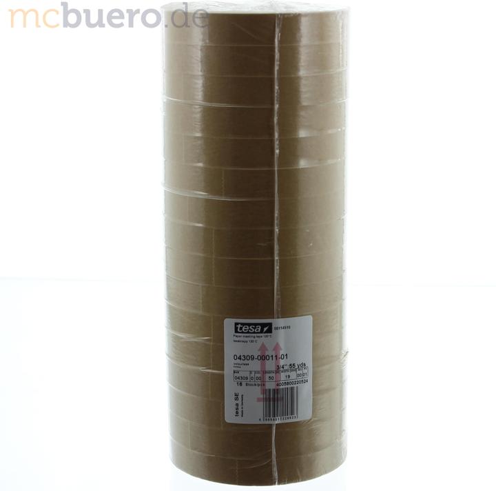 Produktbild tesa tesakrepp Spezielles Papier schwach gekreppt, Hitzebeständig 120°C (19 mm)