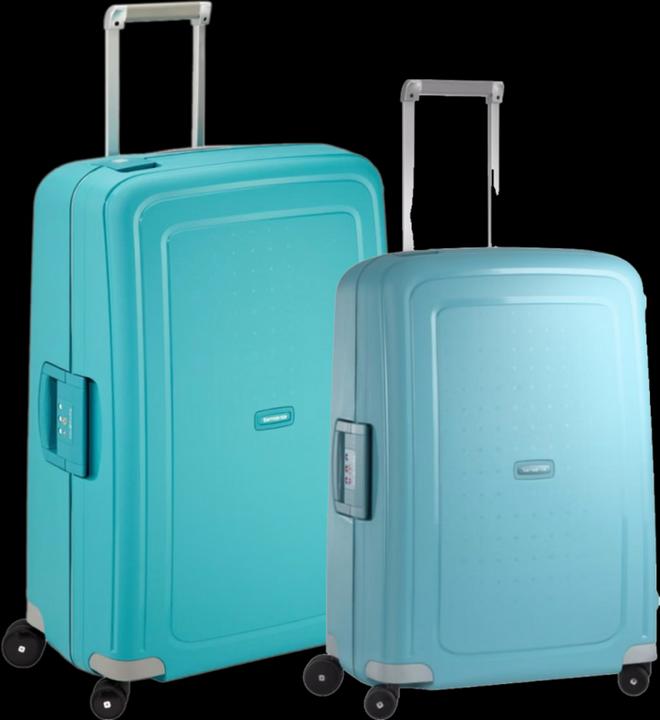 Samsonite S'cure Spinner 69+75 cm Aqua Blue Kofferset (102 l)