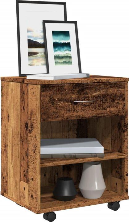 Immagine prodotto VidaXL Rollcontainer Rollschrank Bürocontainer Büroschrank Schrank Altholz-Optik (46 x 36 x 59 cm)