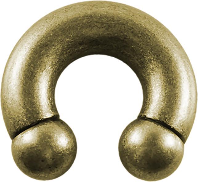 Actual product image Star Piercing Circular Barbell altgold mit zwei Kugeln (without brass, Surgical steel 316L)