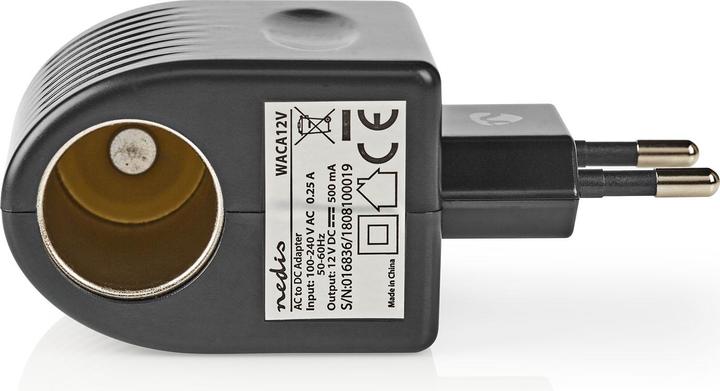 Actual product image Nedis Socket outlet adapter Euro / type C (CEE 7/16) - 100 - 240 V AC 50/60 Hz, 12 V DC, 6 W, mains power (6 W)