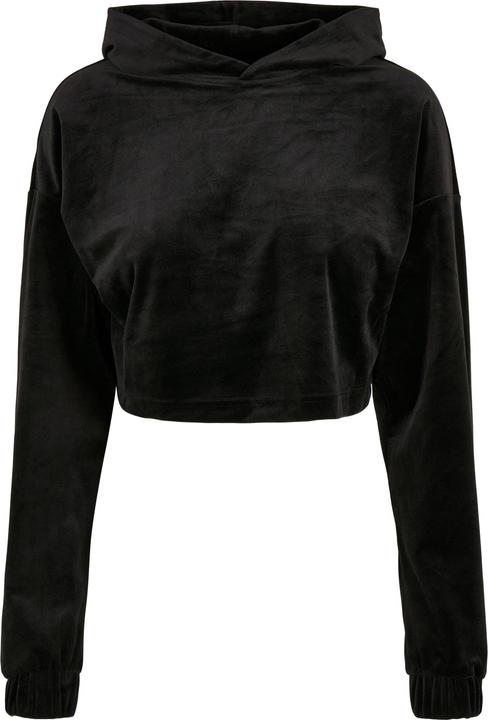 Urban Classics Ladies Cropped Velvet Oversized Hoody