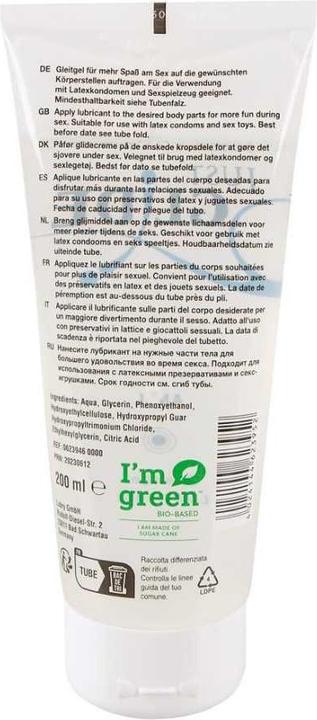 Nutritional values and ingredients Just Glide Anal (200 ml)