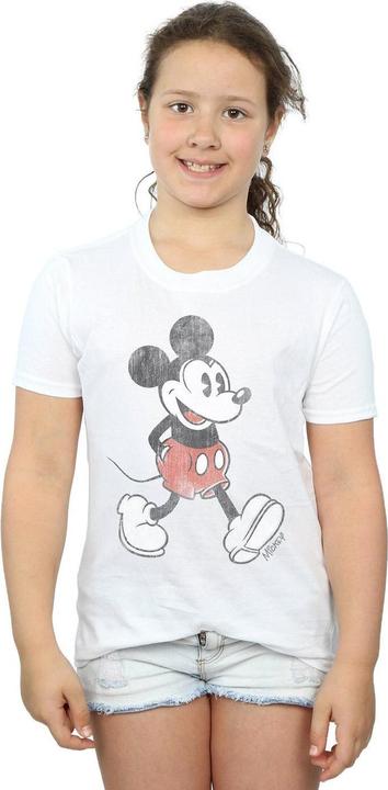 Actual product image Disney Girls Mickey Mouse Walking Cotton T-Shirt (140, 146)