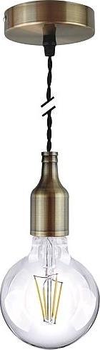 LEDmaxx PLM001 lampada a sospensione in metallo color bronzo