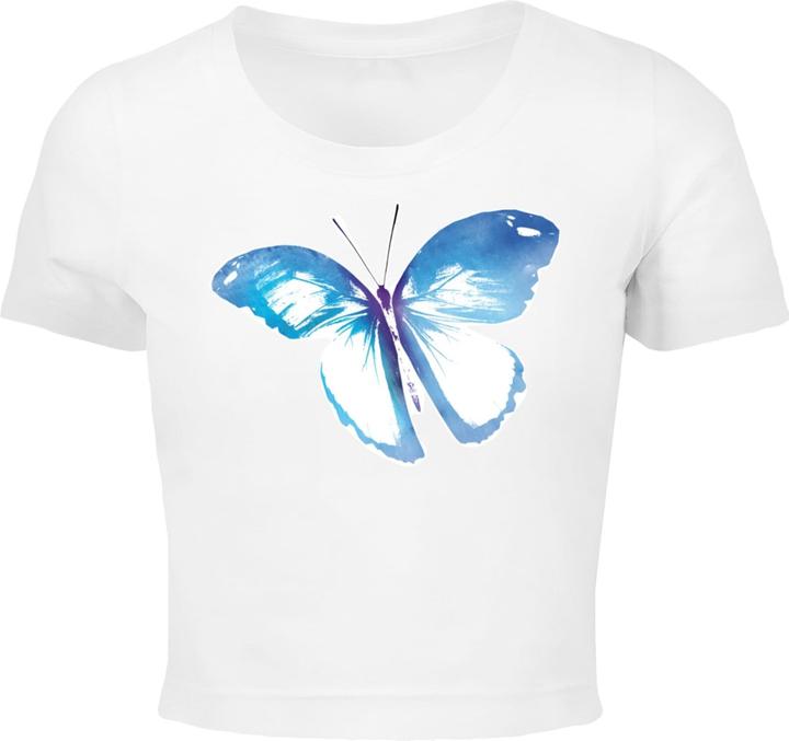 Produktbild Mister Tee Ladies Butterfly Cropped Tee (M)