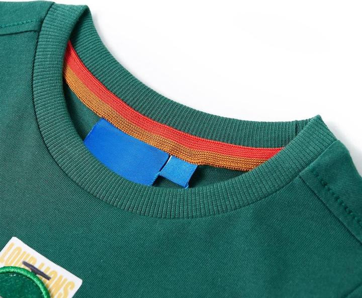 Actual product image VidaXL Children's long-sleeved shirt green 92,Material: 100 % cotton,colour (92)