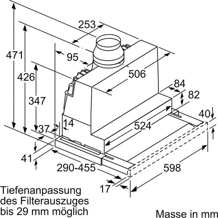 Actual product image Bosch Hausgeräte DFS067A51C (Flat-screen hood)