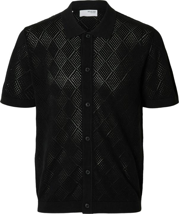 Selected Homme Kurzarm Polohemd aus Strick