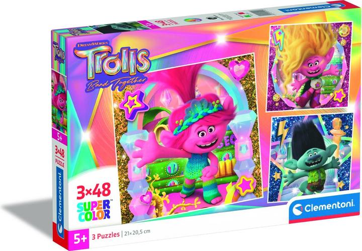 Clementoni Puzzle Trolls 3 3x48 pezzi (25292) (48 pezzi)