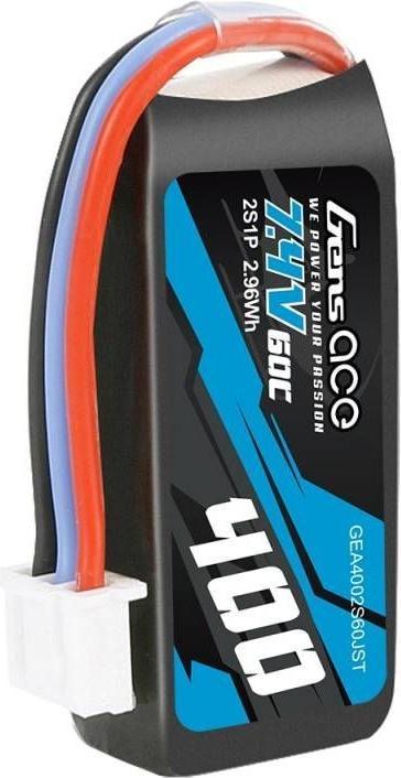 Productafbeelding Gens Ace 400mAh 7,4V 60C 2S1P JST Batterij (7.40 V, 400 mAh)