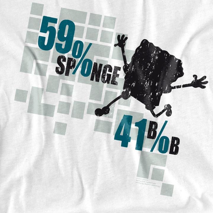 Immagine prodotto Spongebob Squarepants 59% Sponge 41% Bob Maglietta Adulto Unisex (XXL)