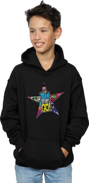 Image du produit - Sweat à capuche TEEN TITANS GO STAR LOGO - Garçon (140, 146)