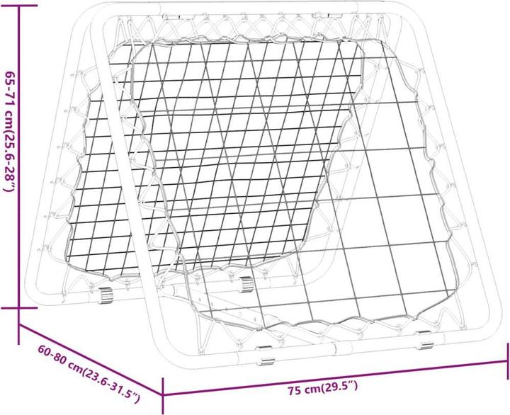 Produktbild VidaXL Fussball-Rebounder Doppelseitig Verstellbar Gelb