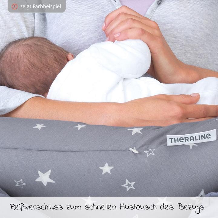Image du produit Theraline Coussin d'allaitement "The Original" avec rembourrage en fibres creuses de polyester, y compris la (38 cm)