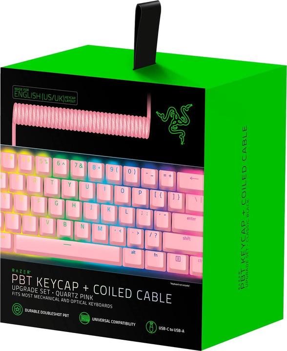 Actual product image Razer PBT Keycap + Coiled Cable Upgrade Set