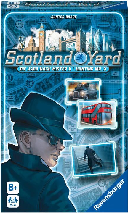 Produktbild Ravensburger 22451 - Scotland Yard, Mitbringspiel für 2-4 Spieler, Strategiespiel ab 8 Jahren (Deutsch, Spanisch, Französisch, Niederländisch, Italienisch, Portugiesisch)