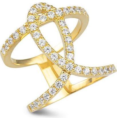 Image du produit Breuning BAGUE - BRILLE. 0,989 Ct. H/si (60, Or 585/14 K)