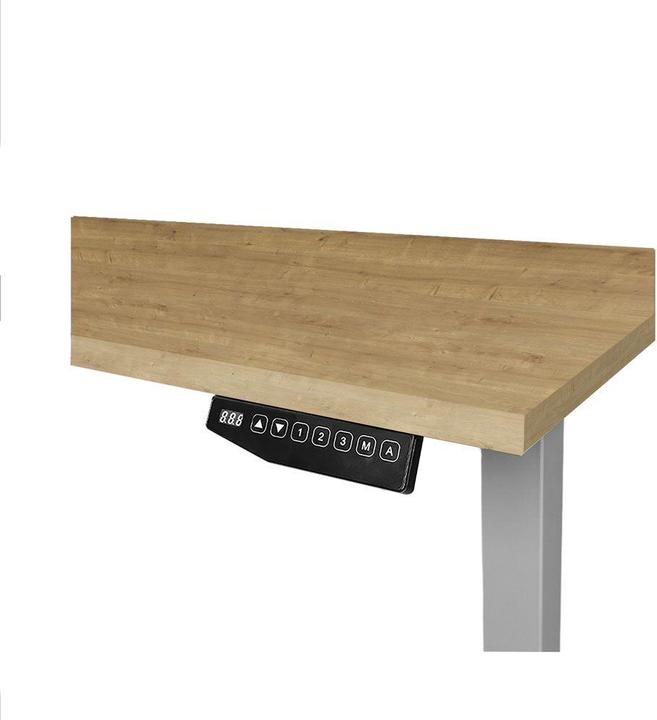 Produktbild Contini höhenverstellbarer Bürotisch 1.6x0.8m Eiche / Gestell grau RAL 7045