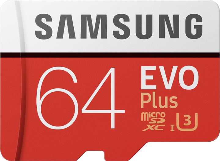Samsung Evo+ microSD UHS-I (64 GB, microSDXC, U3, UHS-I)