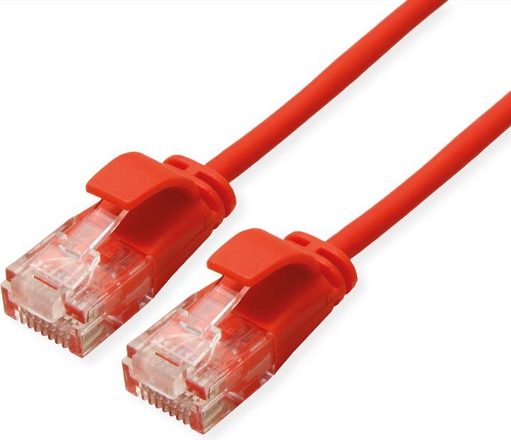 Actual product image Roline UTP DataCenter Patch Cable Cat.6A, LSOH, slim, red, 1.5 m (U/UTP, CAT6a, 1.50 m)