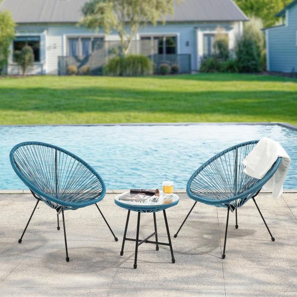 Immagine prodotto Juskys Set di mobili da balcone Ostana (45 cm)