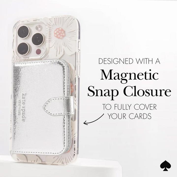 Actual product image Kate Spade Morgan MagSafe Wallet – Magnetische Geldbörse (Metallic Silver)