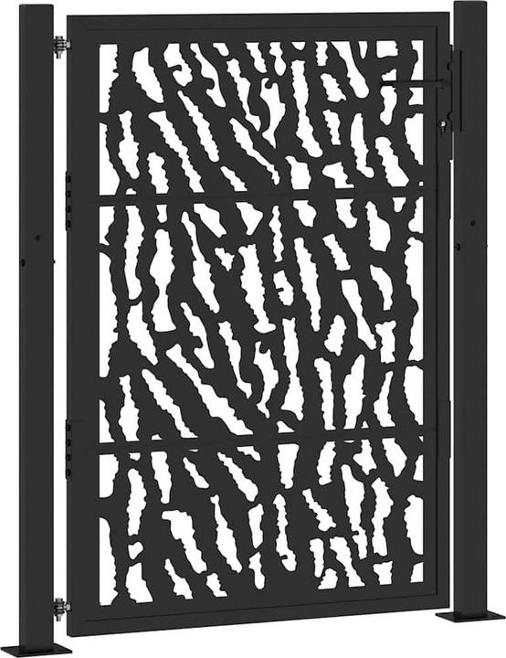Immagine prodotto VidaXL Cancello da giardino nero 105x130 cm in acciaio a binario design cancello di recinzione cancello da
