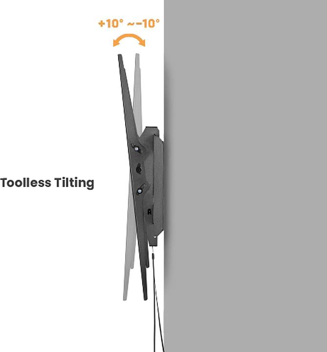 Actual product image Wiltec TV mount 37"-80" TV wall mount 80kg TV mount steel (80")