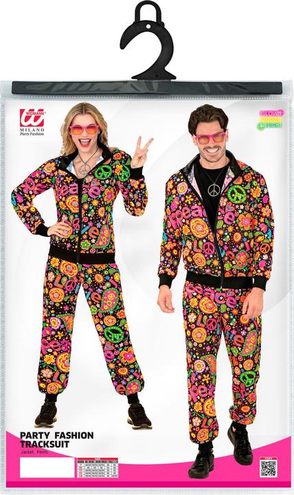 Actual product image Widmann années 70 - Peace & Love Tenue de sport (S, M, L, XL, XXL)