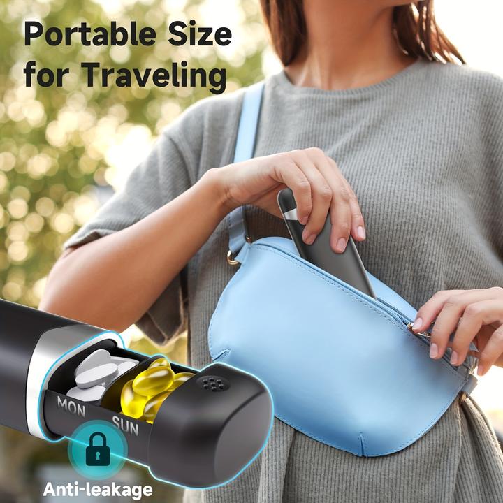 Immagine prodotto PhoneLook Woche Pillendose tragbar 7 Tage kompakte Medikamenten-Dispenser