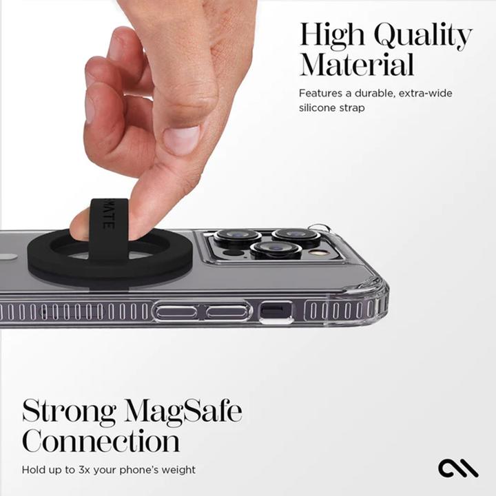 Produktbild Case-Mate Magnetschlaufengriff – MagSafe Fingergriff (Schwarz)