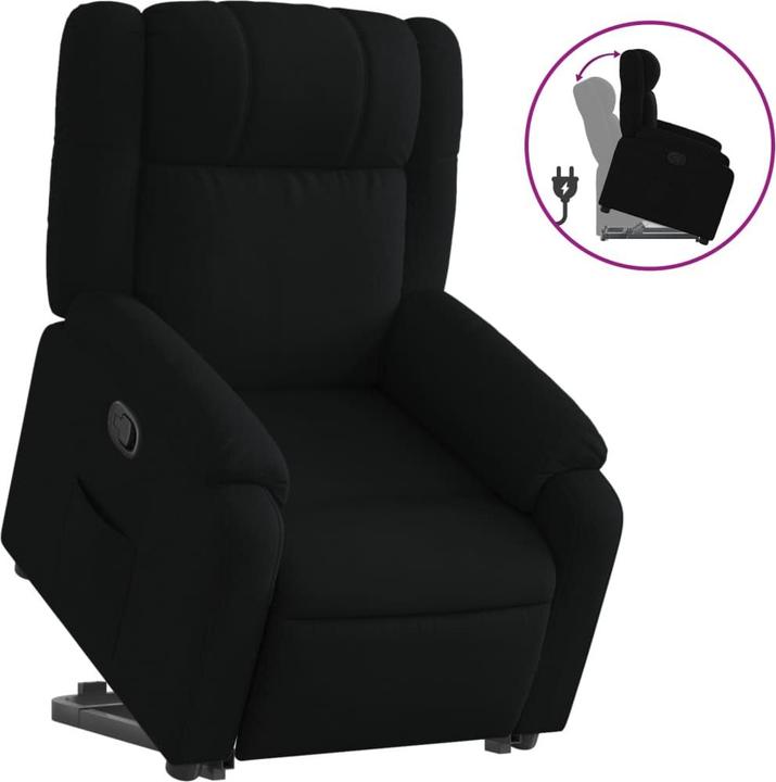 Produktbild VidaXL Relaxsessel Aufstehhilfe Fernsehsessel Liegesessel Sessel Schwarz Stoff