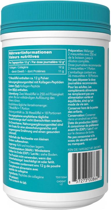 Valeurs nutritives et ingrédients Vital Proteins Marine Collagen (1 pièce(s), Poudre, 271 g)