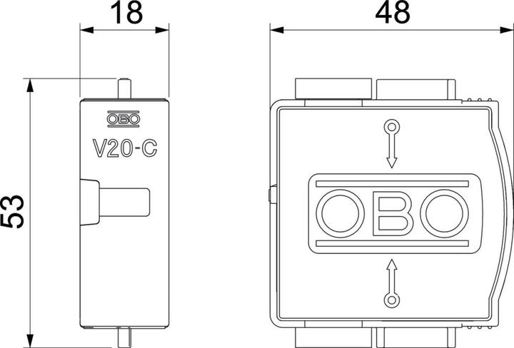 Immagine prodotto OBO Bettermann OBO 20C/0280Scaricatore di sovratensione